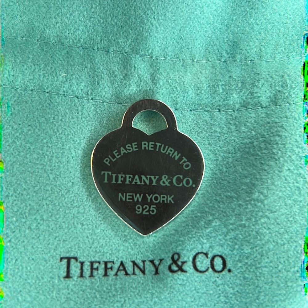 Tiffany & Co Silver Blue Enamel Return to Tiffany Heart Pendant Charm